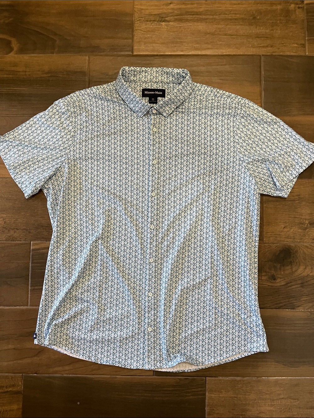 Mizzen+Main 2XL Performance Short-Sleeve Button-Down Shirt